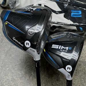 TaylorMade SIM2 MAX Right Hand Set Driver, 3-Wood, Ventus Regular Flex NEW