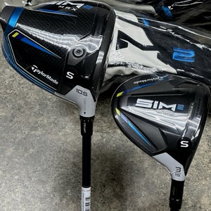 TaylorMade SIM2 MAX Right Hand Set Driver, 3-Wood, Ventus Blue Stiff Flex NEW