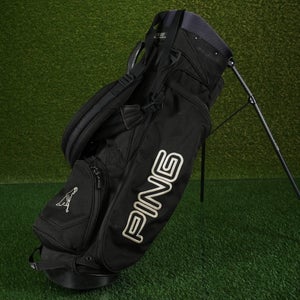 PING Voyage Stand Golf Bag Black 4-Way Divider Dual Strap ~ LOOK!!