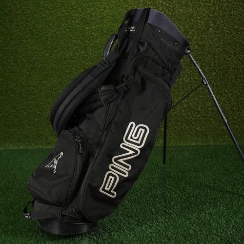 PING Voyage Stand Golf Bag Black 4-Way Divider Dual Strap ~ LOOK!!