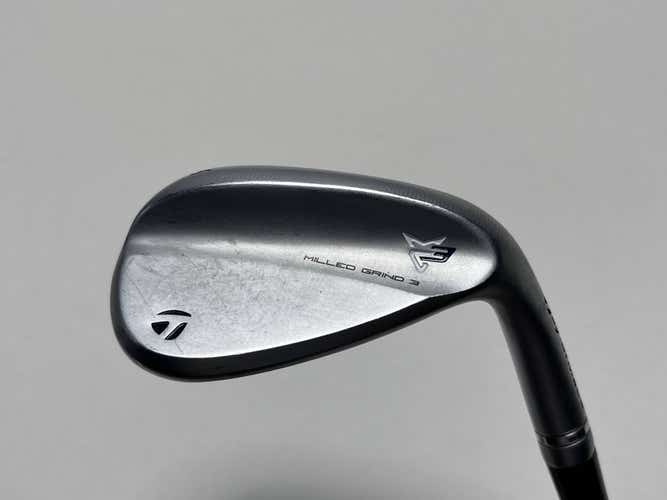 TaylorMade Milled Grind 3 Raw Chrome Wedge 56* 12 Bounce SB-Grind IO 6.0 Stiff