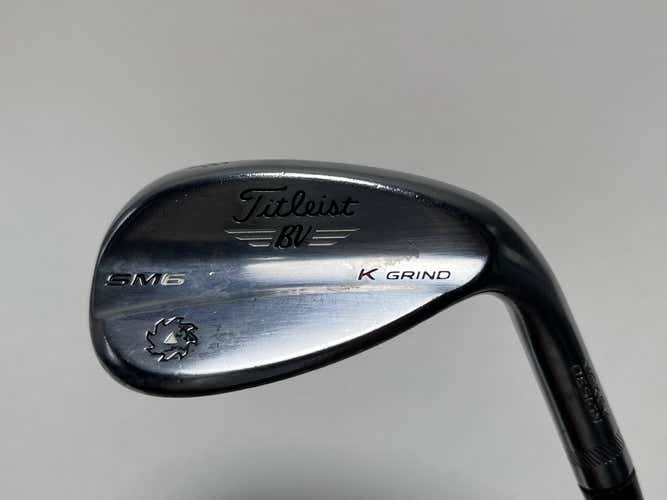 Titleist Vokey SM6 Tour Chrome Wedge 58* 12 Bounce K-Grind 75g Stiff Graphite RH