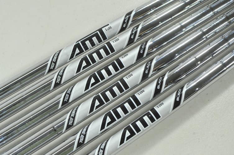 True Temper AMT Black S200 Stiff Flex 6pc Iron Shaft Set .355 Steel # 211892