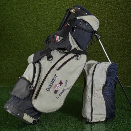 SUN MOUNTAIN 3.5 StandGolf Bag 4-Way OAKMONT Country Club Logo + Rain Hood!!