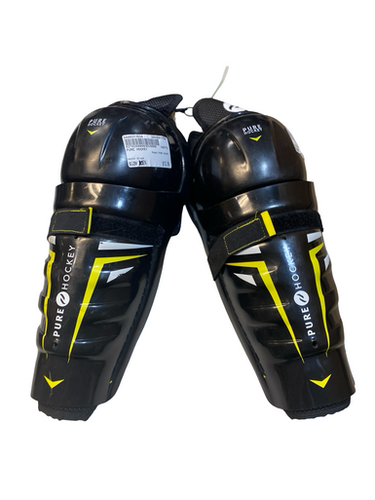 Used PURE HOCKEY Youth Shin Guards Black 9" 11706-S000373534