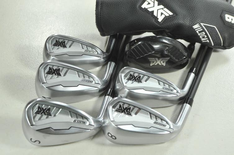 LEFT HANDED PXG Wildcat 6H, 7-PW,SW Iron Set Senior Flex Cypher Graphite #212898