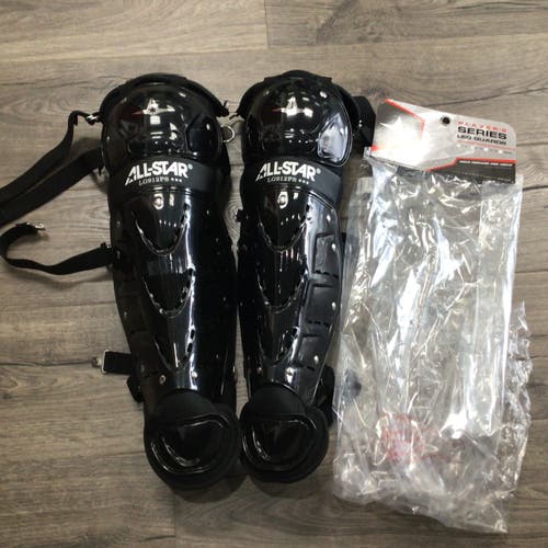 All Star Player’s Series Youth Catcher's Leg Guard Black Age 9-12(New)