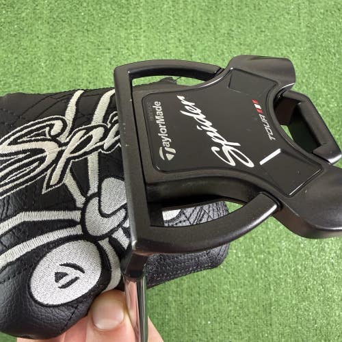 TaylorMade 2020 Black Sight Line Short Slant Spider Tour Putter Left Handed 35