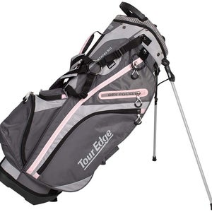 Tour Edge Hot Launch Xtreme 5.0 Stand Bag (Silver/Pink) NEW