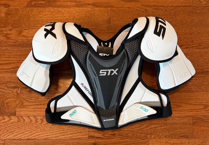 Small Senior STX Surgeon 500 Shoulder Pads (New)