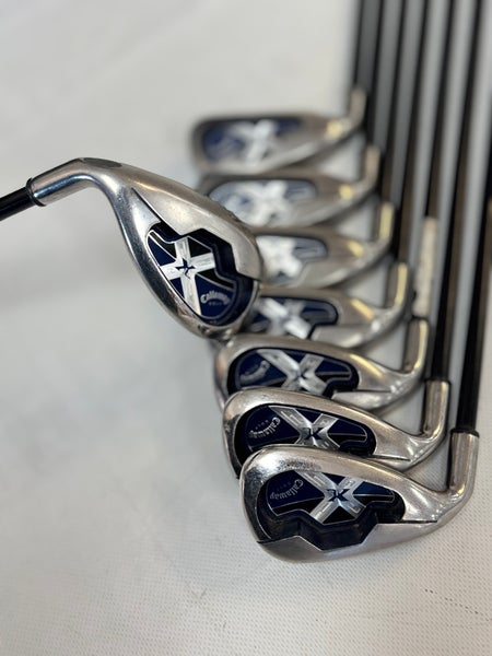 2018 Callaway X-18 Left Hand Iron Set (8 Clubs) #4 - #9, PW, SW (Used)