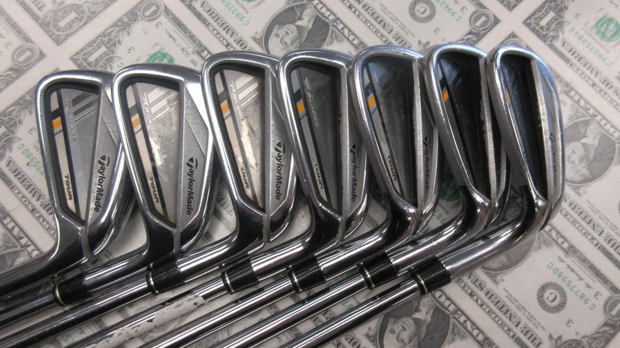TaylorMade Rocketbladez Tour Right Handed Iron Set (8 Clubs) #4 - #9, PW, GW Steel Shaft (Used)