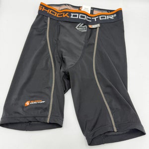 Black XL Boys Shock Doctor Compression Shorts