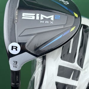 TaylorMade SIM2 MAX Fairway 3-Wood LEFT Hand 3W 15* Regular Ventus Blue LH NEW
