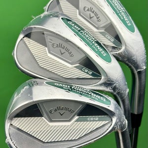 Callaway 2026 CB 12 Wedge Set 52-12, 56-14, 60-12 GW SW LW Steel Right Hand NEW!