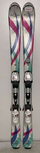 Kid's All Mountain 130cm Blizzard Viva Jr Skis With Blizzard IQ 4.5 Bindings (Used)(SY2810)