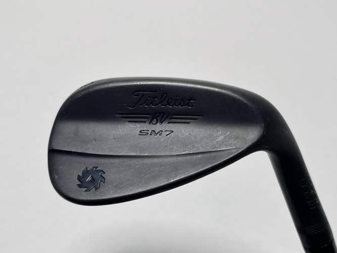 Titleist Vokey SM7 Jet Black Wedge 52* 8 Bounce F-Grind Wedge Steel Mens RH