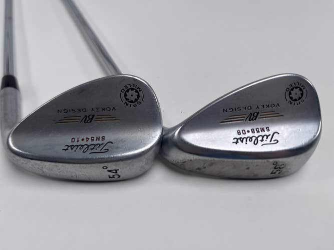 Titleist Vokey Spin Milled CC Chrome Wedge Set 54* 10 58* 8 Wedge Steel Mens RH