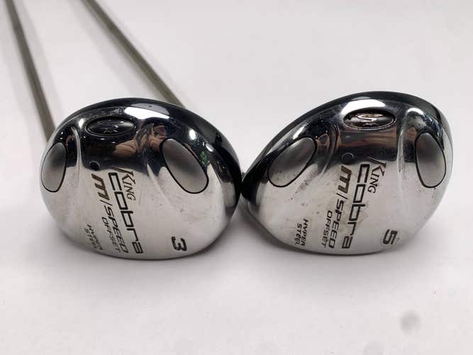 Cobra M Speed Offset 3 & 5 Fairway Wood Set 15* 18* M Speed Tuned 45g Senior RH