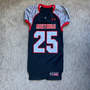 Men's Medium Under Armour Mustangs Football Team Issued Game Cut Jersey Black