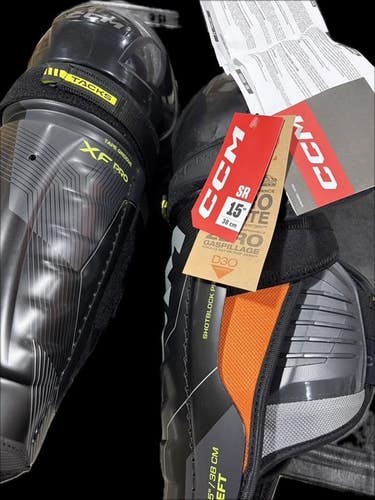 CCM TACKS XF PRO 15" SHIN PADS (New)