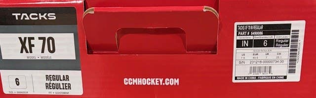 CCM Tacks XF 70 Hockey Skates Regular Width 6 (New)