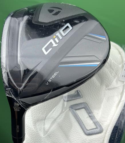 TaylorMade Qi10 Fairway 3-Wood 3W 15* LEFT Hand Regular Ventus TR w/ Cover NEW