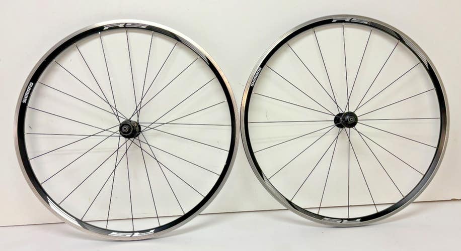Shimano WH-RS010 24/20-Spoke Black Aluminum 622x15/700C Road Bike Wheelset