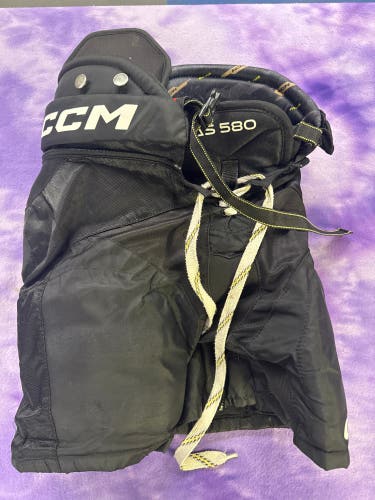 Black Junior Small CCM Tacks AS 580 Hockey Pants (Used)