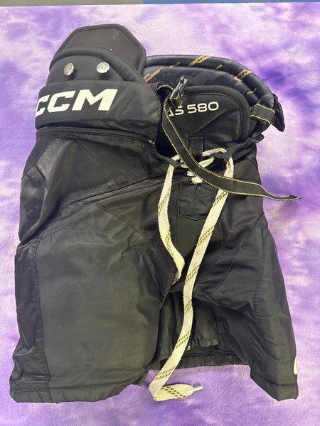 Black Junior Small CCM Tacks AS 580 Hockey Pants (Used)