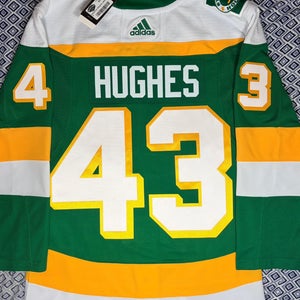 Quinn Hughes Minnesota Wild Adidas Prime Green 3rd Jersey + TRIA Size: 42