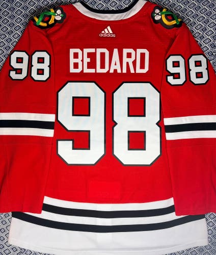 Connor Bedard Chicago Blackhawks Adidas Climalite Home Jersey Size: 56 + A