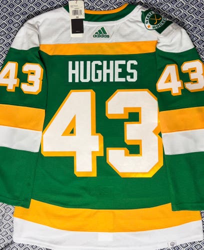 Quinn Hughes Minnesota Wild Adidas Prime Green 3rd Jersey Size: 50 + TRIA