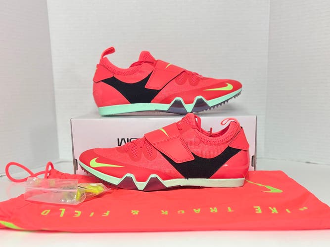 Men's Size M 10.5 (W 11.5) Nike Pole Vault Elite Men’s Track & Field Jumping Spikes Shoes FZ9649-600