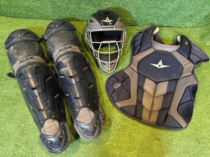 Navy Blue Used All Star System 7 Axis Catcher's Set