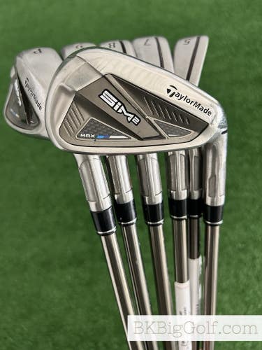 Taylormade Sim 2 Max Iron Set 5-P / Recoil F3 Regular Graphite