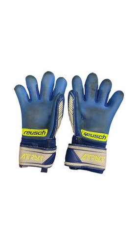 Used Reusch AIRRACT Soccer Goalie Gloves Royal Blue 8 11859-S000029473