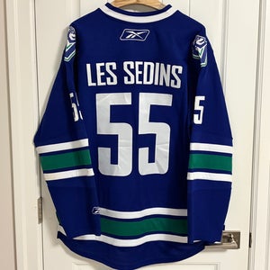 Authentic Reebok Vancouver Canucks Henrik Daniel Les Sedins Jersey Size XXL 2XL