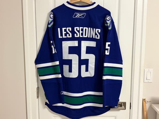 Authentic Reebok Vancouver Canucks Henrik Daniel Les Sedins Jersey Size XXL 2XL