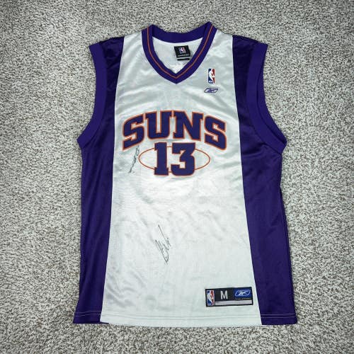 Phoenix Suns Jersey Mens Medium White NBA Basketball Steve Nash 13 Reebok Sport