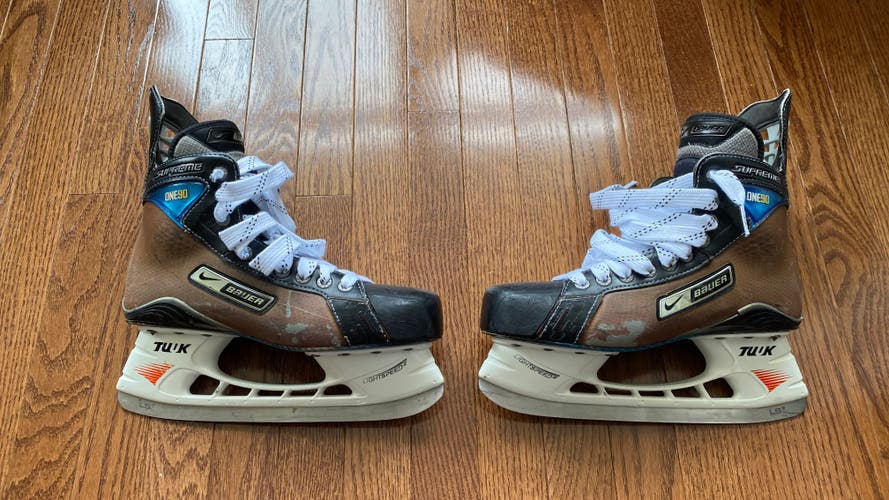 Brown/Black Bauer Supreme One90 Hockey Skates Regular Width 7.5 (Used)