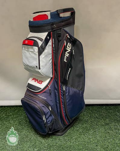 Used Ping Golf Pioneer Cart/Carry Bag 15-Way Divided W/ Handle & Strap