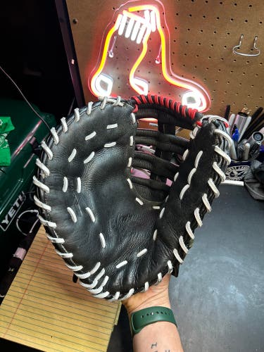 Easton BMX3B First Base Mitt LEFTY (LHT)(Conditioned & Relaced in White)