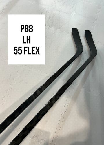Intermediate(2x)Left P88 55 flex 63” ProBlackStock™ Unbranded Blackouts Pro Stock Hockey Sticks