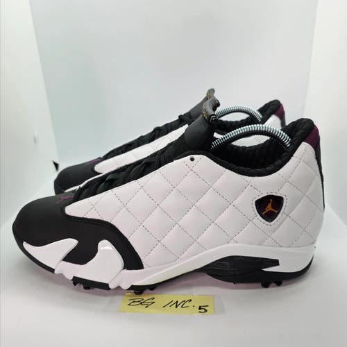 Air Jordan 14 Retro Golf NRG Bordeaux Men's Size 8.5 / White / Black IB1828-100