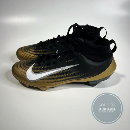 Nike Vapor Speed 3 Black Gold Football Cleats  11.5