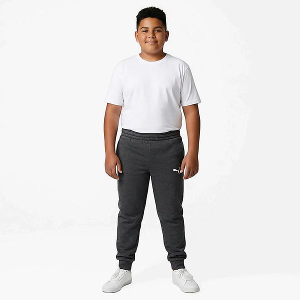 Puma Essentials Sweatpants Boys Medium Gray Fleece Tapered Leg Joggers DSGL425