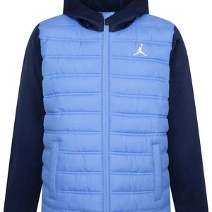 Jordan 95D585-U25 Puffer Jacket Boys Legend Blue Hooded Long Sleeve DSGL347