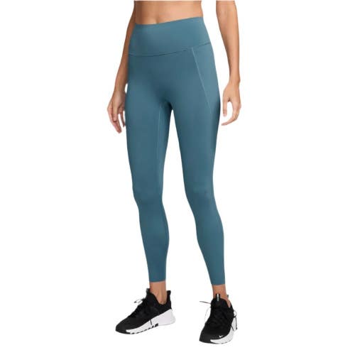 Nike Universa Leggings Women's Large Smokey Blue 7/8 Skinny Leg Active DSGL300