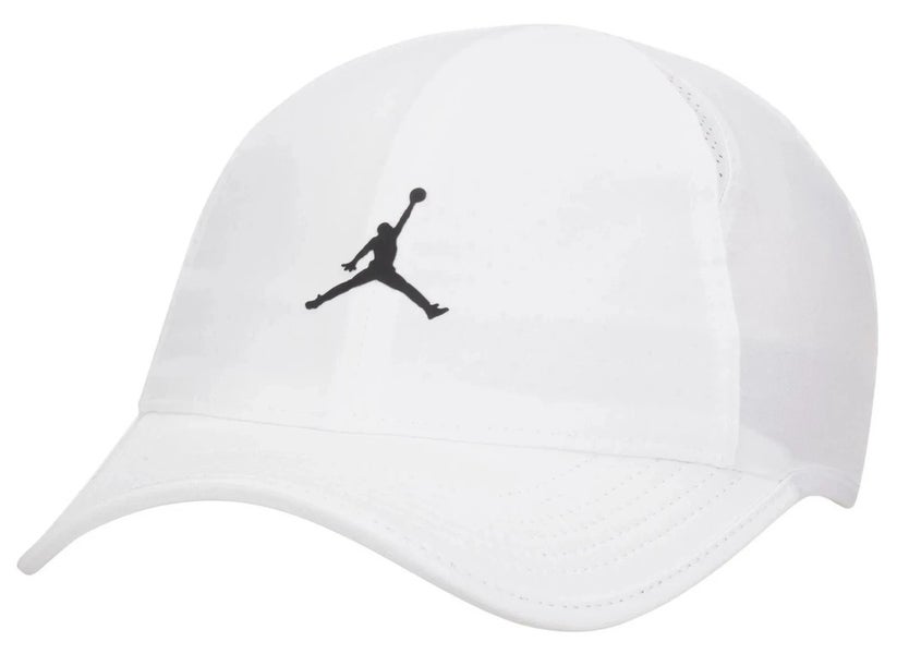 Jordan Dri-FIT Club Baseball Cap Unisex L White Unstructured Strapback DSGL290
